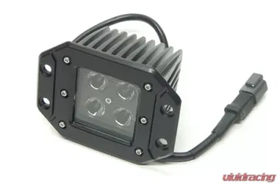 Southern Truck 2.0 Inch Square Cree LED Flood Flush Mount Light, Single Unit, Black Series Amber/White Includes Hardware, Harness Sold Separately - 77915