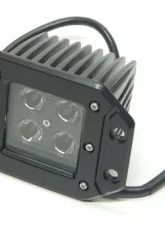 Southern Truck 2.0 Inch Square Cree LED Flood Flush Mount Light, Single Unit, Black Series Amber/White Includes Hardware, Harness Sold Separately                                     - 77915 - Image 3