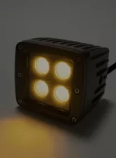 Southern Truck 2.0 Inch Square Cree LED Flood Cube Light Single Unit Black Series Amber/White Includes Hardware, Harness Sold Separately                                     - 77916 - Image 2
