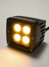 Southern Truck 2.0 Inch Square Cube Cree LED Lights Pair Black Series White/Amber W/Harness 79903                                     - 77916K - Image 2