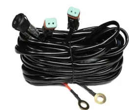 Southern Truck Light Bar Harness Rocker Flip-Switch Dual DT Connector