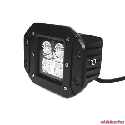 Southern Truck 3.0 Inch Square Flush Mount Cree Flood Beam LED Lights Pair Chrome Series W/Harness 79903 - 79910K