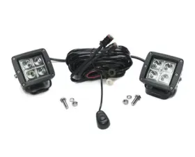 Southern Truck 3.0 Inch Square Cube Cree Spot Beam LED Lights Pair Chrome Series W/Harness 79903