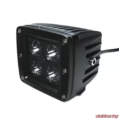 Southern Truck 3.0 Inch Square Cube Cree Spot Beam LED Lights Pair Black Series W/Harness 79903 - 79916K