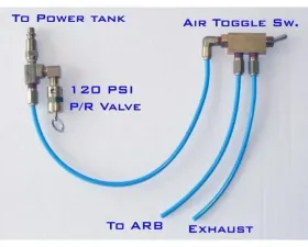 Power Tank Pneumatic Air Toggle Switches For Air Lockers Two Axle Pneumatic - 5MM