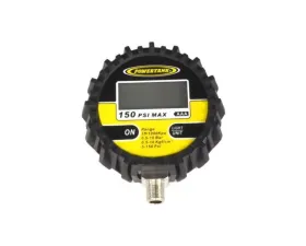 Power Tank Digital Tire Inflator Gauge 150 PSI 2.5 Inch Diameter 1/8 NPT Threads Lower
