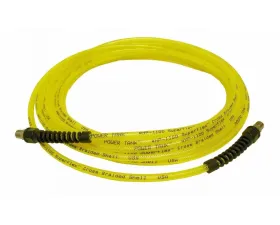 Power Tank Air Hose 30 Foot Straight Ultraflex 1/4 Inch NPT Male Thread Yellow