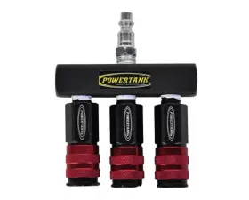 Power Tank Air Hose Manifold Triple Outlet
