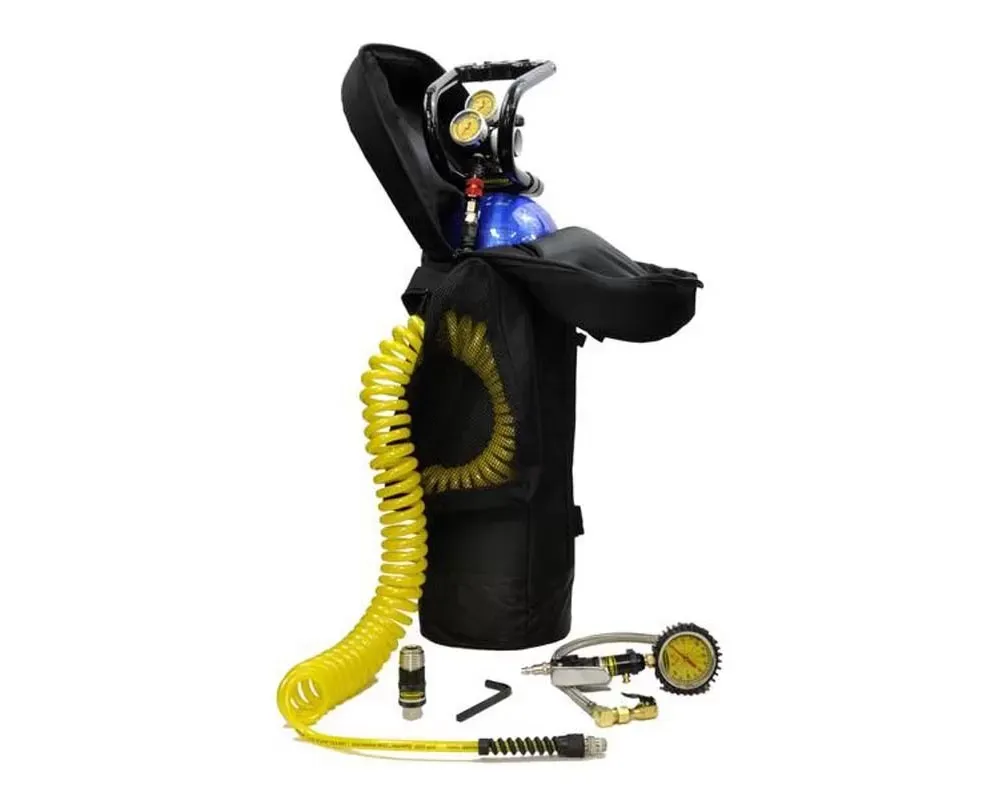 Power Tank CO2 Tank 15 LB Track Pack Package B 250 PSI Regulator Gloss Black - TP15-5350-BK