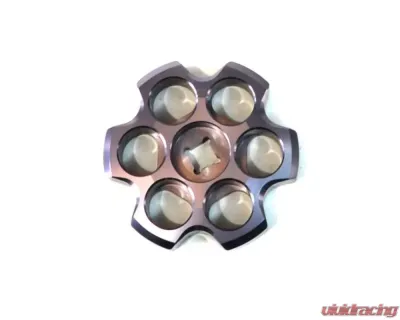 Power Tank Aluminum Tank Knob Six Shooter Gunmetal Grey - VLV-5008-GR