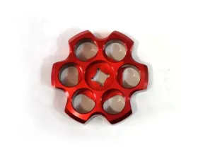 Power Tank Aluminum Tank Knob Six Shooter Racer Red