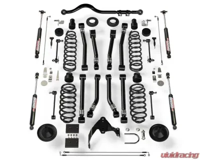 TeraFlex 4" Lift Suspension System w/ 8 Alpine Flexarms Track Bar|9550 VSS Shocks Jeep Wrangler JKU 2007-2018 - 1451401