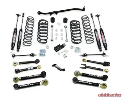 TeraFlex 4 Inch Suspension System w/ 8 Flexarms and 9550 Shocks Jeep Wrangler TJ 1997-2006 - 1456452