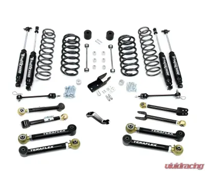 TeraFlex 4 Inch Lift Kit W/8 FlexArms And 9550 Shocks Right Hand Drive Jeep Wrangler TJ 1997-2006 - 1656452