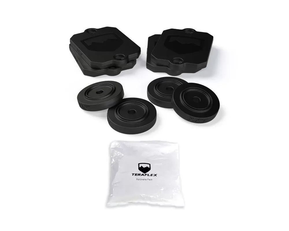 TeraFlex Bump Stop Strike Pad Shim Kit Front and Rear Jeep Wrangler JL|JLU 2018+ - 1959300