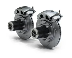 TeraFlex Front 8-Lug Full-Float Locking Hub Conversion Kit and Big Brake Kit w/ Slotted Rotors Jeep Wrangler JK 2007-2018