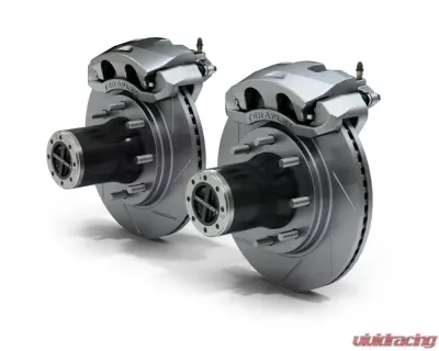 TeraFlex Front 8-Lug Full-Float Locking Hub Conversion Kit and Big Brake Kit w/ Slotted Rotors Jeep Wrangler JK 2007-2018 - 3034413