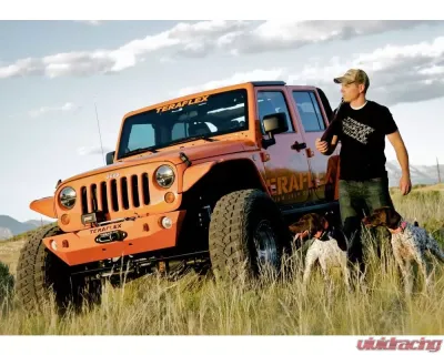 TeraFlex Epic Front Bumper w/out Hoop Offset Drum Winch Jeep Wrangler JK|JKU 2007-2018 - 4653100