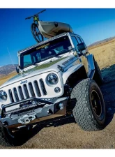 TeraFlex Epic Front Bumper w/ Hoop Offset Drum Winch Jeep Wrangler JK|JKU 2007-2018                                     - 4653130 - Image 2