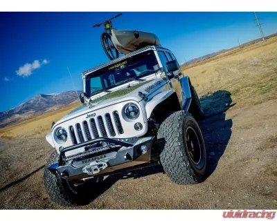 TeraFlex Epic Front Bumper w/ Hoop Offset Drum Winch Jeep Wrangler JK|JKU 2007-2018 - 4653130