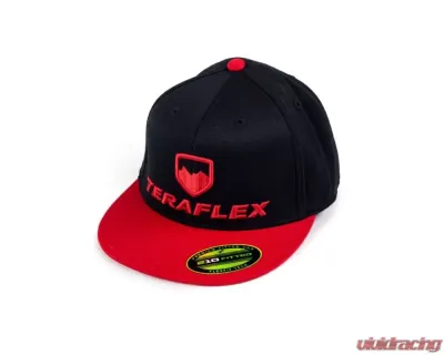 TeraFlex Premium FlexFit Two Tone Flat Visor Hat Black Small|Medium - 5237034