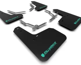 Rally Armor Black UR Mud Flap w/ Altered Teal Logo Ford Focus 2012-2019
