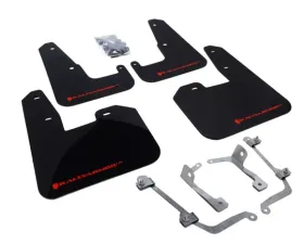 Rally Armor UR Mud Flap Set Black w/Red Logo Subaru STI 08-22 | WRX 11-22