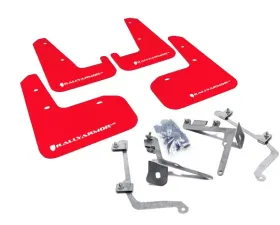 Rally Armor UR Mud Flap Set Red w/White Logo Subaru WRX | STI 11-22