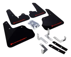 Rally Armor UR Mud Flap Set Black w/Red Logo Subaru Impreza 12-16