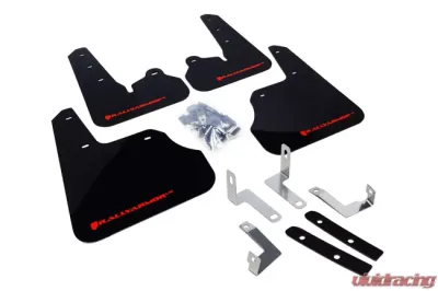 Rally Armor UR Mud Flap Set Black w/Red Logo Subaru Impreza 12-16 - MF22-UR-BLK/RD