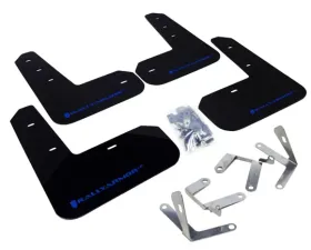 Rally Armor UR Mud Flap Set Blue w/White Logo Subaru Impreza 12-16