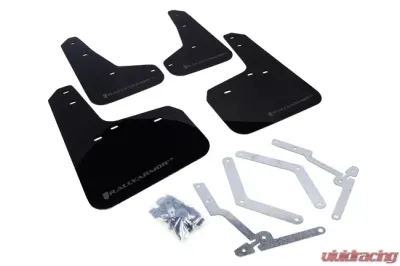 Rally Armor UR Mud Flap Set Black w/Grey Logo Ford Focus ST | RS 12-19 - MF27-UR-BLK/GRY