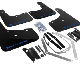 Rally Armor UR Mud Flap Set Black w/Blue Logo Ford Fiesta ST 14-19