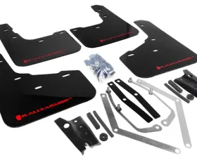 Rally Armor UR Mud Flap Set Black w/Red Logo Ford Fiesta ST 14-19