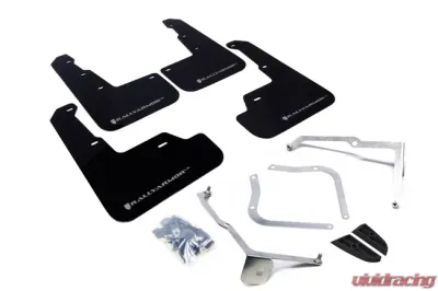Rally Armor UR Mud Flap Set Black w/Silver Logo Subaru WRX | STI 2015-2021 - MF32-UR-BLK/SIL