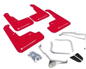 Rally Armor UR Mud Flap Set Red w/White Logo Subaru WRX | STI 2015-2021