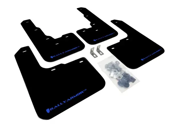 Rally Armor UR Mud Flap Set Black w/Blue Logo Dodge Dart 13-17 - MF39-UR-BLK/BL