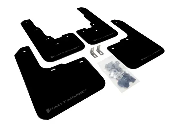 Rally Armor UR Mud Flap Set Black w/Grey Logo Dodge Dart 13-17 - MF39-UR-BLK/GRY