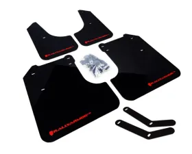 Rally Armor UR Rally Mud Flap Set Black w/Grey Logo Subaru WRX 08-11