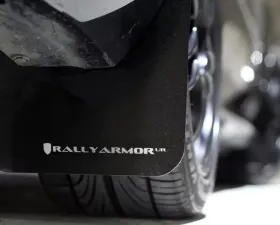 Rally Armor UR Rally Mud Flap Set Black w/White Logo Subaru WRX 08-11