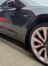 Rally Armor Black UR Mud Flap with Red Logo Tesla Model 3 2017+                                     - MF62-UR-BLK/RD - Image 5