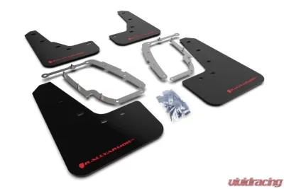 Rally Armor Black UR Mud Flap with Red Logo Tesla Model 3 2017+ - MF62-UR-BLK/RD