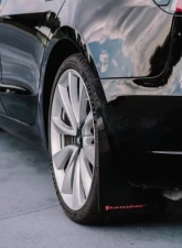 Rally Armor Black UR Mud Flap with Red Logo Tesla Model 3 2017+                                     - MF62-UR-BLK/RD - Image 4