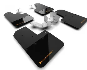 Rally Armor Black Mud Flap/Cy Orange Logo Ford Bronco 2021-2023