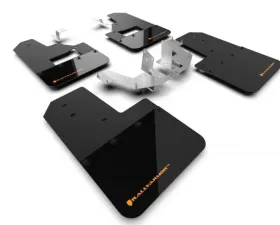 Rally Armor Black Mud Flap/Cy Orange Logo Ford Bronco 2021-2023