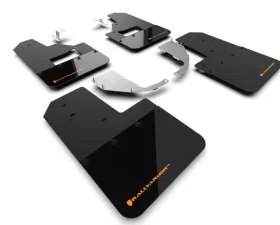 Rally Armor Black Mud Flap/Cy Orange Logo Ford Bronco 2021-2023