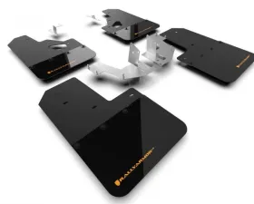 Rally Armor Black Mud Flap/Cy Orange Logo Ford Bronco 2021-2023