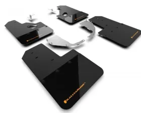 Rally Armor Black Mud Flap/Cy Orange Logo Ford Bronco 2021-2023