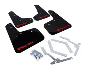 Rally Armor Black Mud Flap With Red Logo and Altered Font Ford Focus ST 13-20
