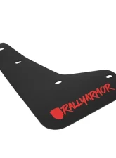 Rally Armor Black Mud Flap With Red Logo and Altered Font Ford Focus ST 13-20                                     - MF27-UR-BLK/RD-X - Image 2